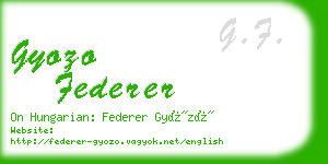 gyozo federer business card